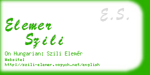elemer szili business card