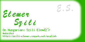 elemer szili business card
